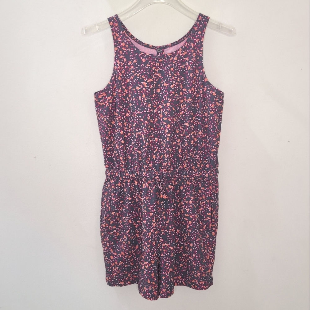 Athleta Girl Play More Romper in Slate Gray Multi Sz L/12 - Picture 4 of 16